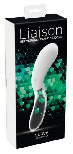 Liaison - silicone-glass LED vibrator (translucent-white)