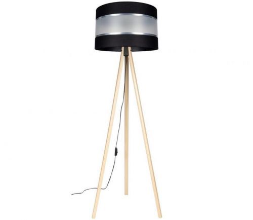 Stojací lampa CORAL 1xE27/60W/230V hnědá/černá/chrom