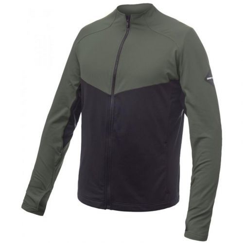 Mikina Sensor Coolmax Thermo celozip - pánské, černá-olivově zelená - velikost 2XL