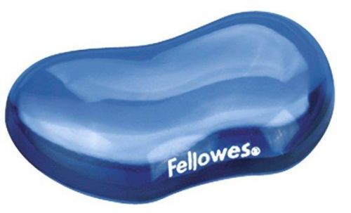 Fellowes Podložka pod zápěstí CRYSTAL gelová modrá, FELFERGWPADCRYSTB