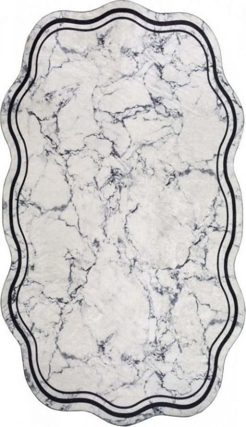 Bílý/šedý koberec běhoun 200x80 cm - Vitaus