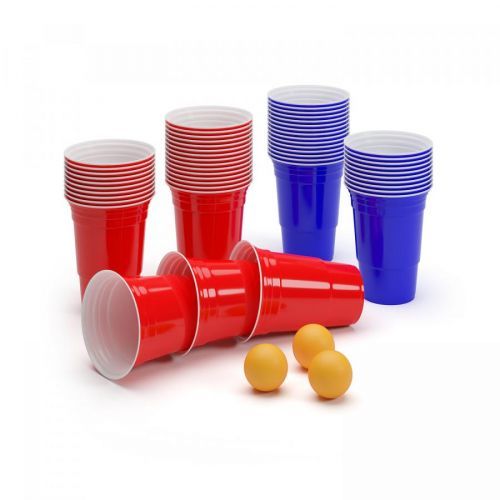 BeerCup Nadal, 16 Oz, Red & Blue Party Pack, kelímky, dvě barvy, včetně míčků a pravidel