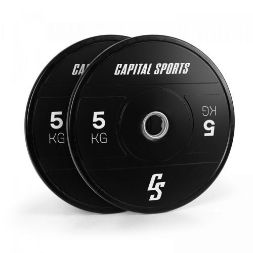 Capital Sports Elongata 2020, kotouče, 2 x 5 kg, tvrdá guma, 50,4 mm