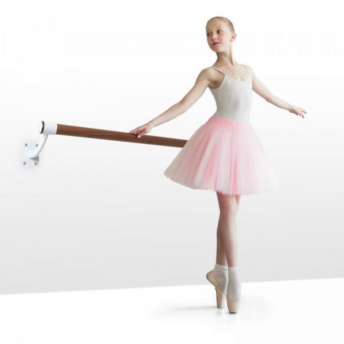 KLARFIT Barre Mur, baletní tyč, 100 cm, žerď 38 mm Ø, nástěnná montáž,bílá
