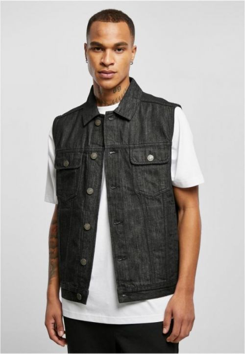 Denim Vest - black washed 3XL