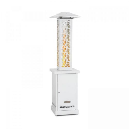 Blumfeldt Heat Hunter, terasový ohřívač na pelety, 12,2 kW, přenosný, ušlechtilá ocel, bílý