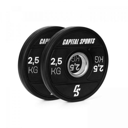 Capital Sports Elongate 2020, kotouče, 2 x 2,5 kg, tvrdá guma, 50,4 mm