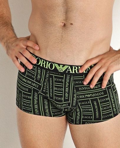 Pánské boxerky 111290 2F508 17621 černá/žlutá - Emporio Armani - M