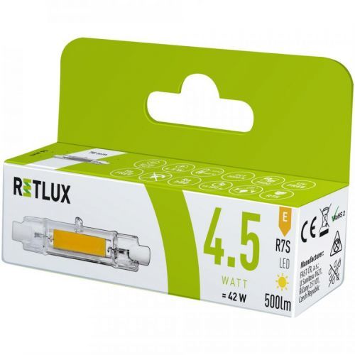 RLL 457 R7S J78 4,5W LED COB WW RETLUX