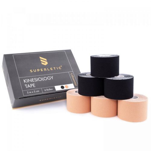 Capital Sports Elek, kineziologická páska, 6 kotoučků, 5 m x 5 cm, bavlna a akrylové lepidlo, vodotěsná