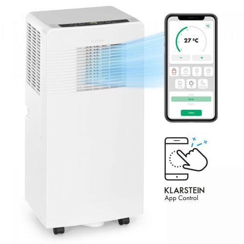 Klarstein Iceblock Ecosmart 7, mobilní klimatizace, 3 v 1, 7000 BTU, ovládání přes aplikaci, bílá