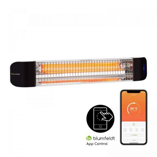 Blumfeldt Smartwave, infračervený ohřívač, karbonová trubice, 2400 W, WiFi, ovládání pomocí aplikace, bílý