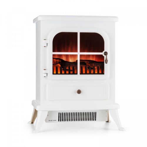 Klarstein St. Moritz, elektrický krb, 1650 W/1850 W, iluze plamenů, bez kouře, bílá barva