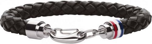 Tommy Hilfiger Černý kožený náramek TH2700510