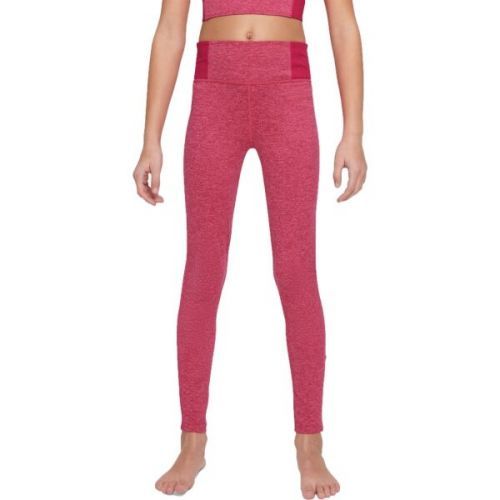 Nike YOGA DF LEGGING Dívčí legíny, růžová, velikost M