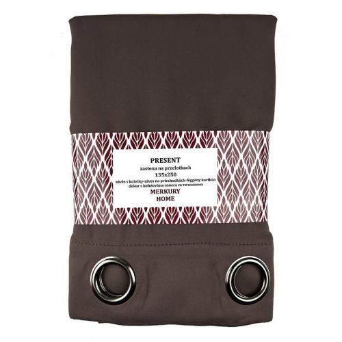 Závěs Present na průchodkách 135x250 hnědá