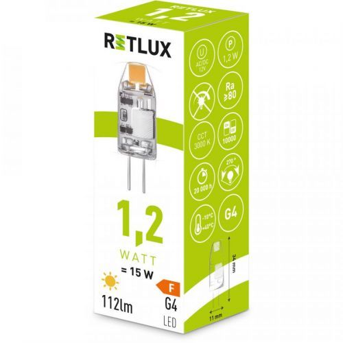 RLL 456 G4 1,2 W LED COB  12V WW  RETLUX