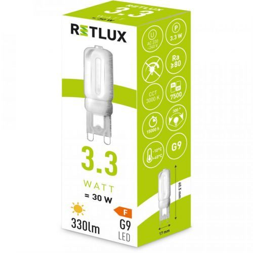 RLL 460 G9 3,3W LED WW RETLUX