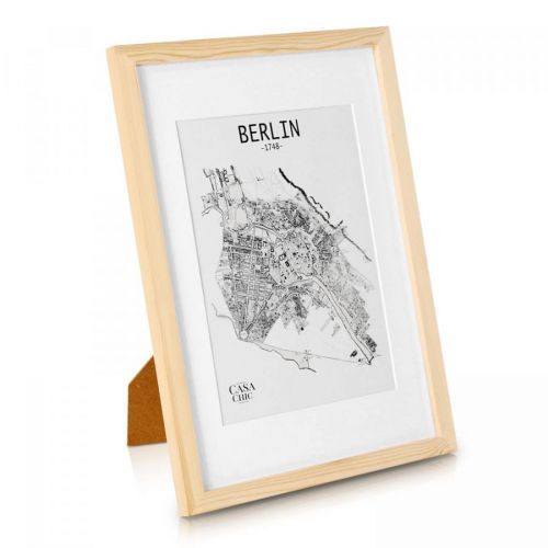 Casa Chic Edinburgh, rám na obrázky, obdélníkový, fotografie A4 28,8 x 28,7 cm, pasparta, pravé dřevo