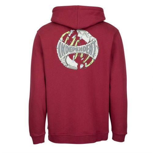 mikina INDEPENDENT - Build to Grind Hood Maroon (MAROON)