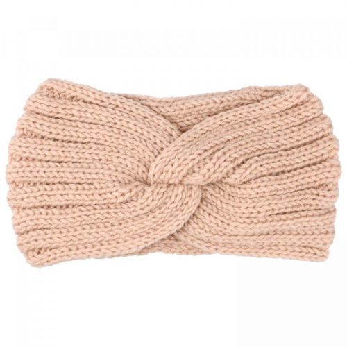 Pohodlná pletená čelenka Elefo, růžová