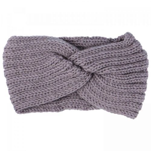 Pohodlná pletená čelenka Elefo, šedá