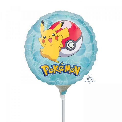 Balónek na tyčce plněný vzduchem Pokemon 23 cm