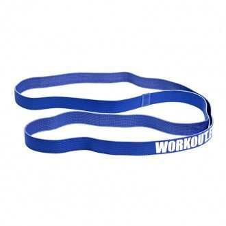 Workout Dlouhá textilních odporová guma WORKOUT (50 kg) - modrá WOR374