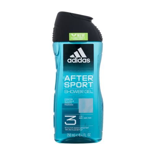Adidas After Sport Shower Gel 3-In-1 250 ml osvěžující sprchový gel pro muže