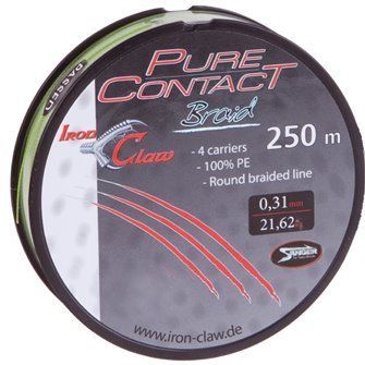 Iron Claw šňůra Pure Contact Braid 0,08 mm 4,55kg 250m-1413008
