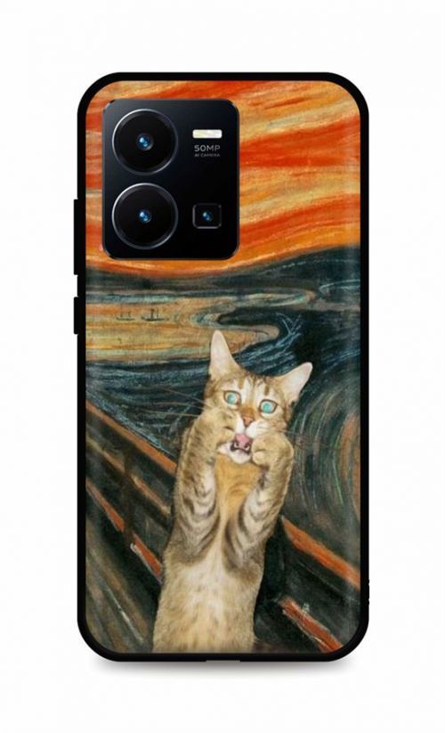 Kryt TopQ Vivo Y35 Scared Cat 86138