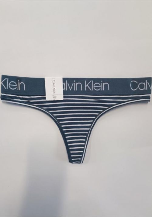 Dámské tanga Calvin Klein QD3751E L Modrá