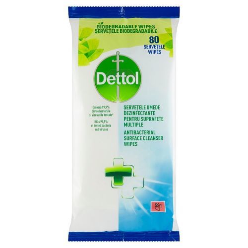 Dettol Antibakteriální ubrousky na povrchy 80 ks