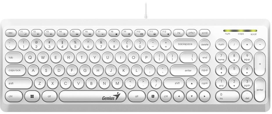 GENIUS klávesnice SlimStar Q200 white (31310020413)