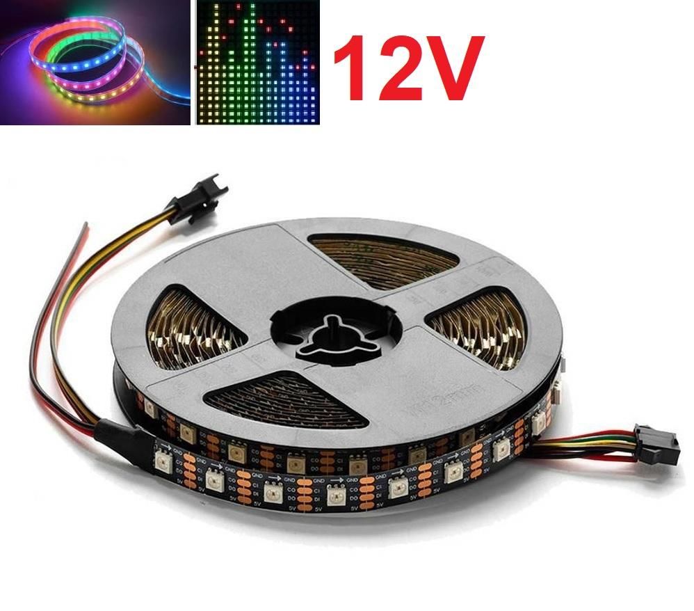 Optonica Digitální RGB LED pásek 5m 12V 10 Pixels 7W/m