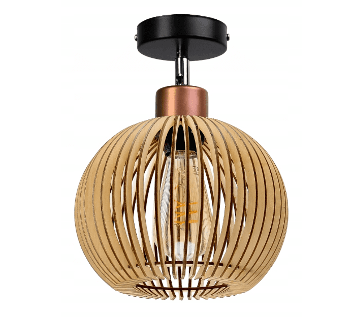 Berge Nástěnné LED svítidlo KINKIET 1xE27 - WOOD - černé