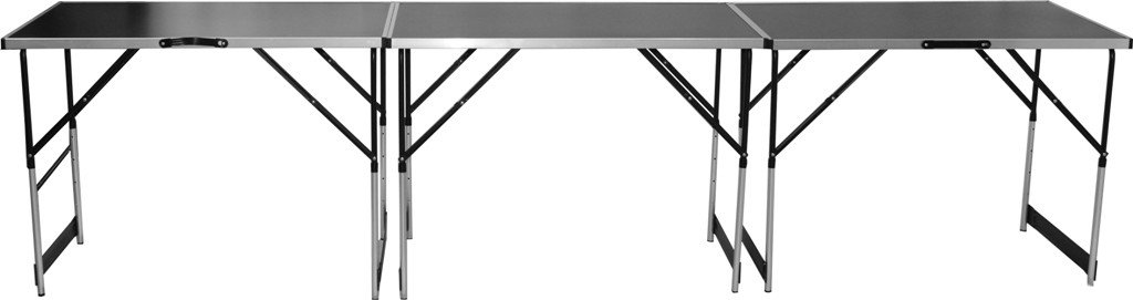 ABC 3 dílná sada hliníkových skládacích prodejní pultů stolků stolů
