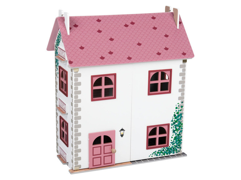 Playtive Dřevěný domeček pro panenky světle růžová