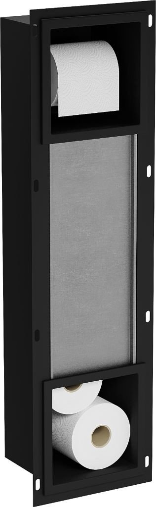 MEXEN X-Wall-BP modul na toaletní papír s uložným prostorem, czarny 1974