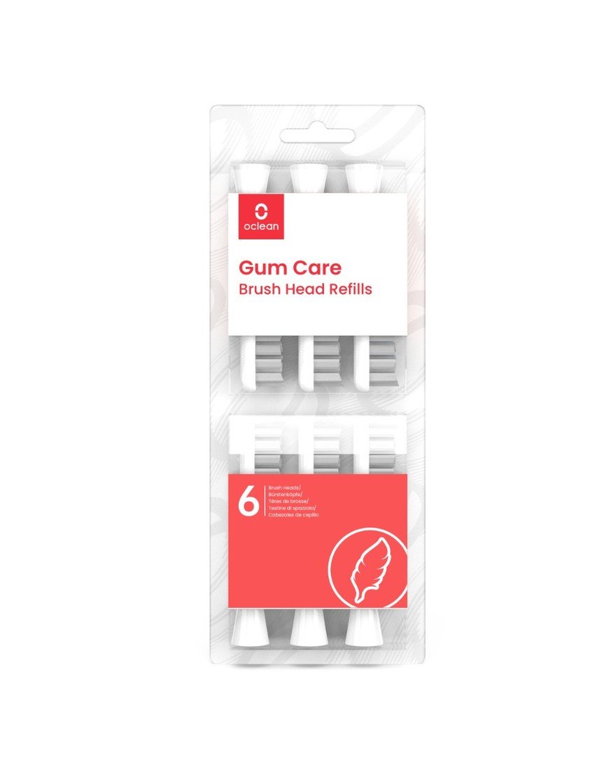 Oclean náhradní hlavice Gum Care Extra Soft, P1S12 W06, bílé 6 ks