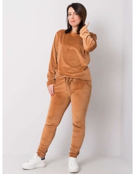 Dámský set plus size JEANE hnědý