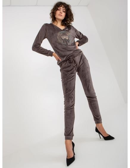 Dámská souprava s aplikací LUCIE tmavě šedá