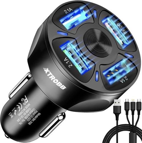 Nabíječka do auta 4x USB + kabel Xtrobb 19907