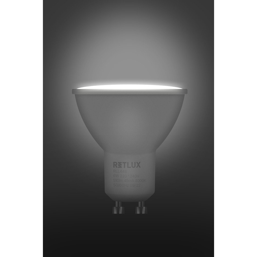 RLL 448 GU10 zar.3step DIMM 6W CW RETLUX