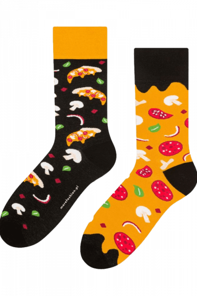 More Pizza 079-A055 černé Pánské ponožky 43/46 černá