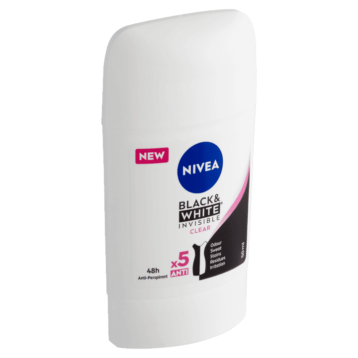 Nivea Black & White Invisible Clear Tuhý antiperspirant 50ml