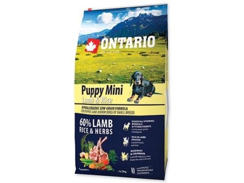 ONTARIO Puppy Mini Lamb & Rice 6,5kg