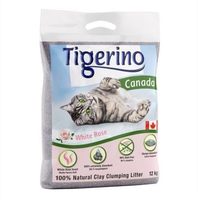 Narozeninová edice: Tigerino Canada kočkolit s vůní bílých růží - 12 kg