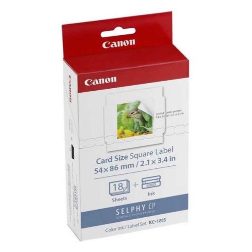 Canon Selphy CP XXX KC18IS bílé etikety pro termosublimační tiskárny 50x50mm