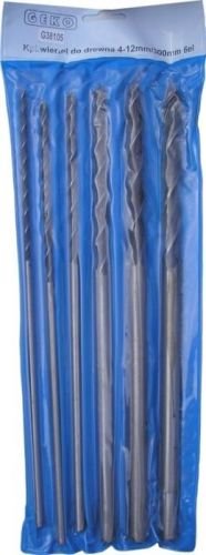 Vrtáky do dřeva, sada 6ks, 4-14mm, délka 300mm, GEKO